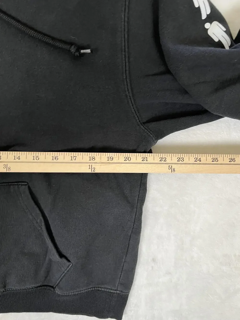 Billie Eilish Hoodie Mens Small Black Blohsh Logo Sleeve Graphic Pullover
